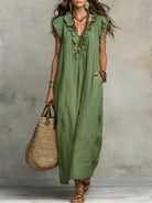 Yazmin | Boho Ruffle Maxi Dress