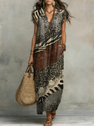 Vicki | Mixed Print Maxi Dress