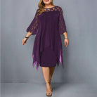 Lucero | Chic Plus Size Midi Dress for Modern Women
